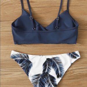 Palm random print bikini adjustable strap